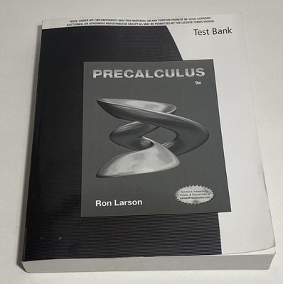 Precalculus 9th Edition Test Bank Ron Larson Assessment Paperback Cengage