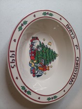 1995 Susan Winget Babys First Christmas Melamime bowl