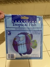 Lot de décorations en nid d'abeille poissons tropicaux
