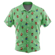 Original Final Fantasy Pattern Button Up Hawaiian Shirt