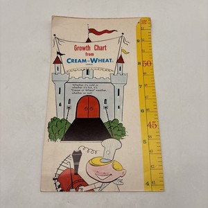 Vintage 1970s Cream of Wheat Child Growth Chart Advertising Poster!