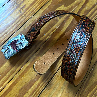 Westerngürtel Siskiyou Gürtelschnalle Genuine Leather Made in Italy