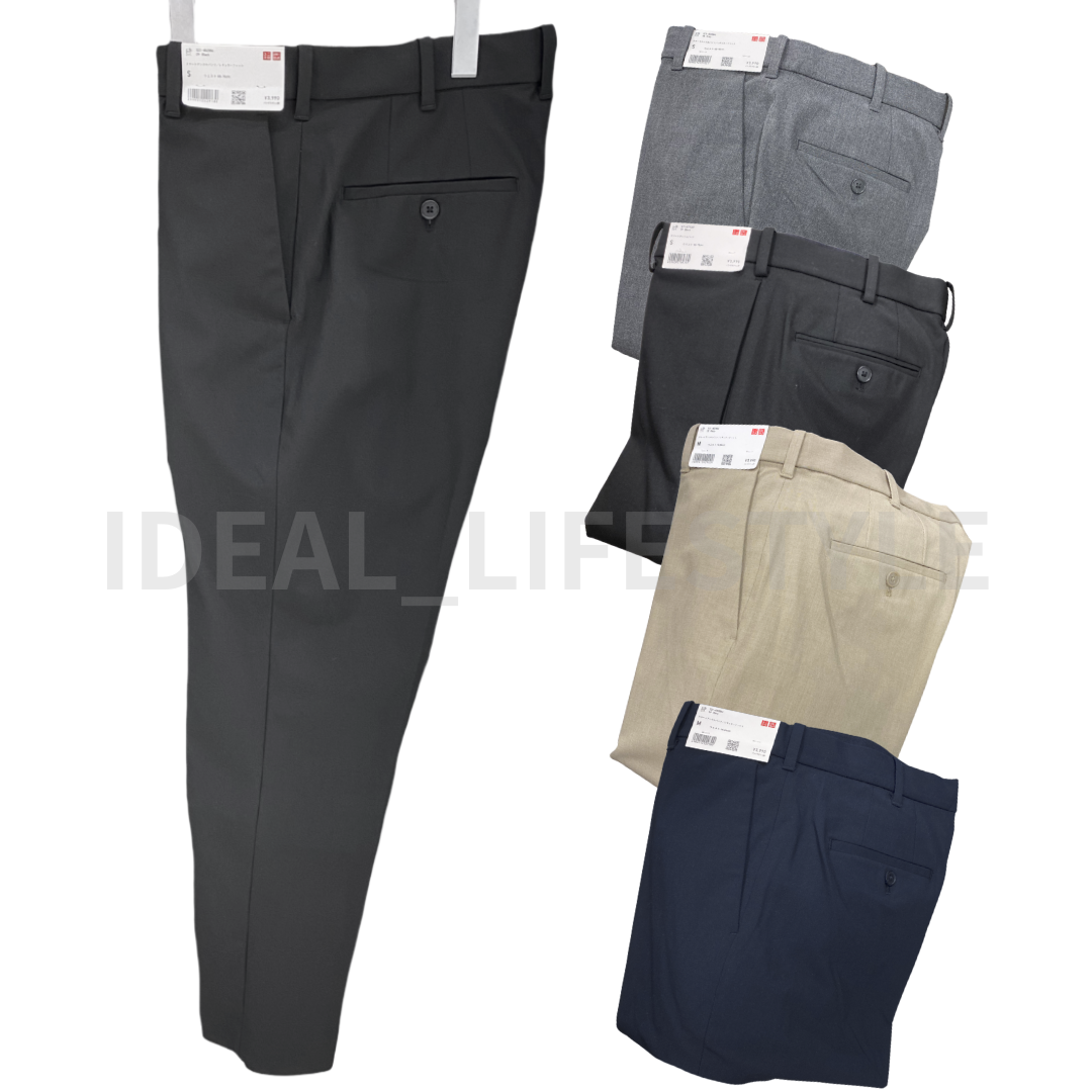 メンズウェア SLDO NYLON SLDO 4WAY STRETCH RIB PANTS UNIQLO Smart Ankle Pants Regular-fit Gray Black Navy Stretch Men