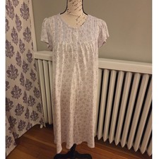Y2K Miss Elaine Floral Nightgown Purple Blue Lace Cottagecore Feminine Sz S