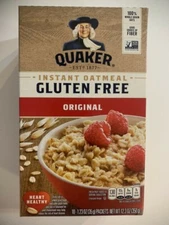 Quaker Gluten Free Original Instant 100% Whole Grain Oats Oatmeal 10 Packs/Box