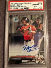 2017 Bowman Chrome Heath Quinn SF Giants Prospect Auto PSA/DNA 10/10 💎 POP 1