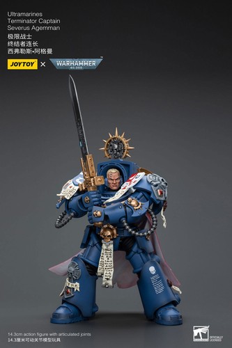 New JOYTOY Warhammer 40K JT9916 1:18 Terminator Captain Severus Agemman Figure - Picture 3 of 9