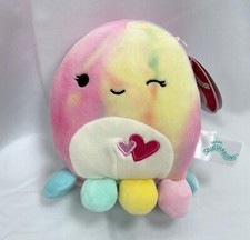 New Squishmallows 5  Opal Tie Dyed Octopus Plush Toy Valentine  s Day