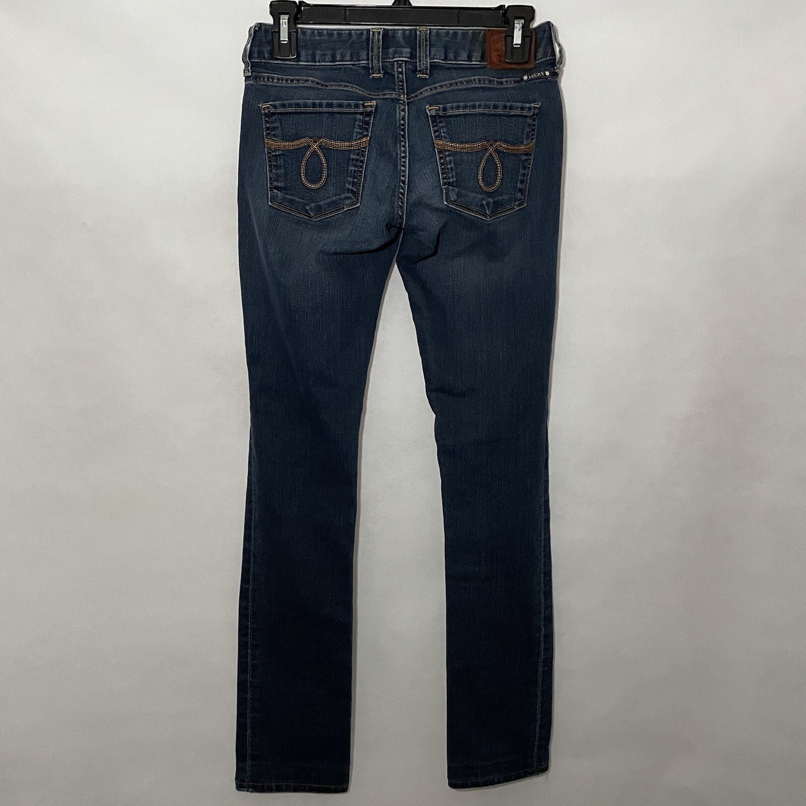 Lucky Brand Womens Lola Straight Blue Denim Jeans Str… Gem