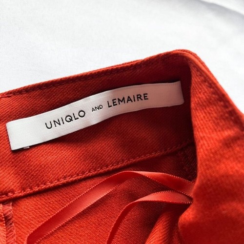 NWOT UNIQLO & LEMAIRE LIMITED EDITION RUSTY ORANGE HIGH RISE DENIM A-LINE SKIRT - Picture 5 of 11