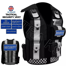 Hiviz Tactical Security Dog Handler Vest Enforcement CCTV Tac Quality Vest Black