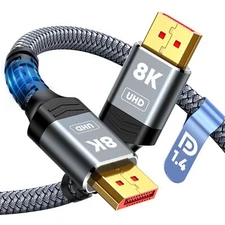 8k Displayport Cable 1.4 Vesa Certified 8k 4k Dp Cable 6.6ft Display Port Cable 