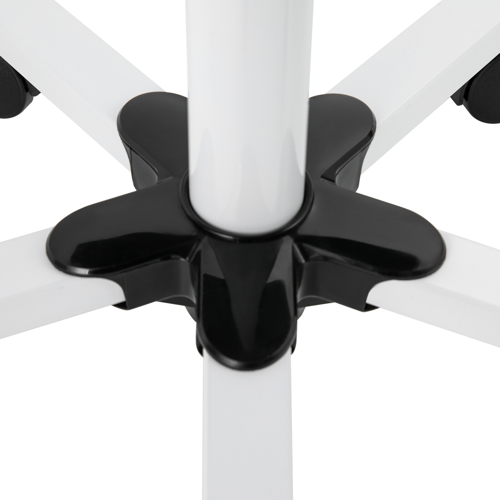 Black Adjustable Pedicure Stool with Wheels for Comfort and Convenience