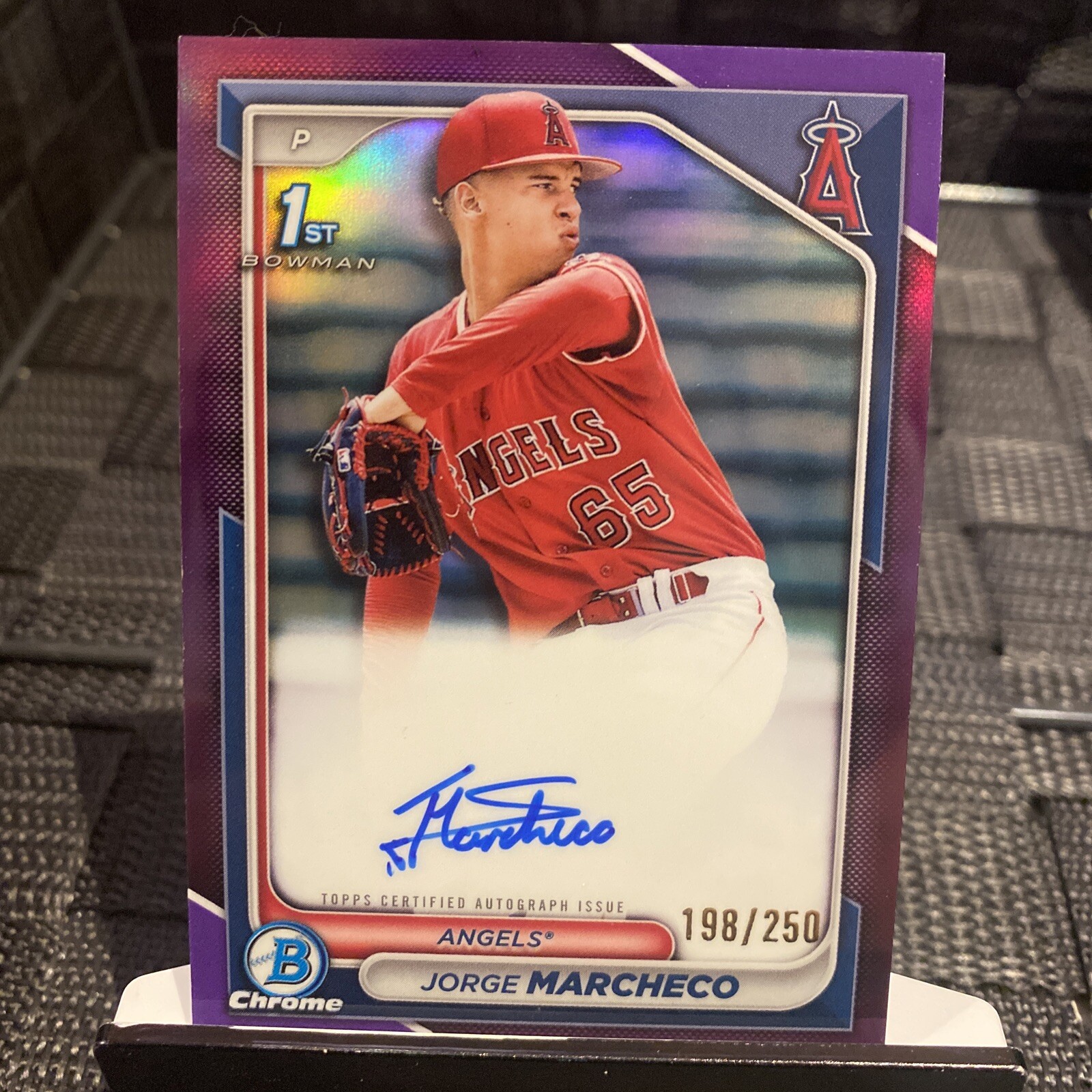 2024 Bowman Chrome -Jorge Marcheco- 1st True Purple Refractor Auto /250 💎