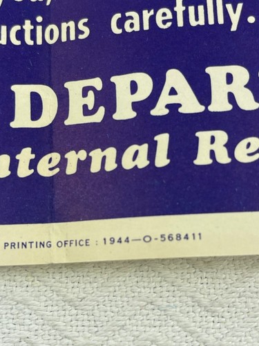 VTG Original WW2 Do It Now Tax Return 1944 Propaganda Poster Rare - Picture 9 of 14