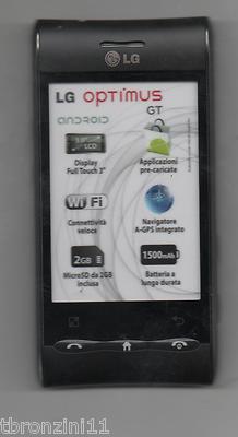 FAKE SHOWCASE PHONE - DUMMY - LG OPTIMUS GT (IS NOT A PHONE)