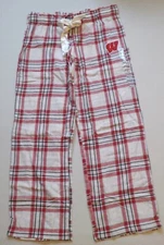 WISCONSIN BADGERS WOMEN'S SLEEP LOUNGE PANTS PAJAMAS M L XL 2X FLANNEL NWT RED