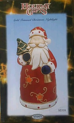 Young's Holiday Gift Christmas Santa Nightlight NEW