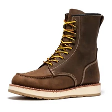 ROCKROOSTER 8 inch Comfortable, Anti-fatigue Soft toe Rubber Outsole Work Boots