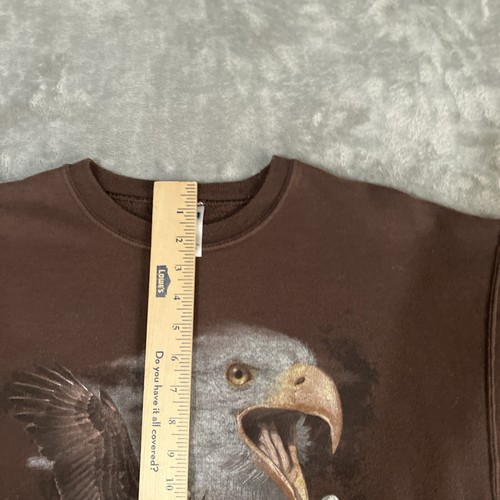 Vintage Jerzees Wildlife Sweatshirt Weißkopfseeadler Empire - mittelbraun 90’s - Bild 4 von 7