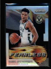 GIANNIS ANTETOKOUNMPO 2019/20 PANINI PRIZM #7 FEARLESS SILVER PRIZMS AZ2127