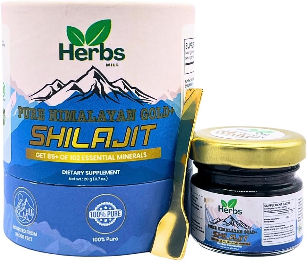 Premium Himalayan Organic Shilajit with 85+ Nutrients