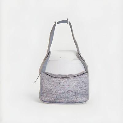 Pedro Shoulder Bag Tweed Periwinkle Blue Convertible Magnetic Vegan Faux Leather