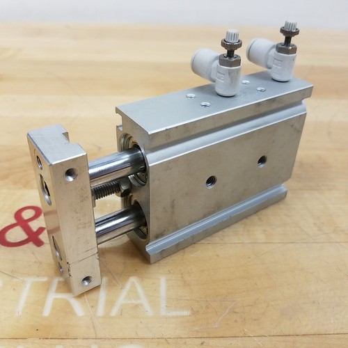 SMC CXSL2015 Dual Rod Guided Air Cylinder USED eBay