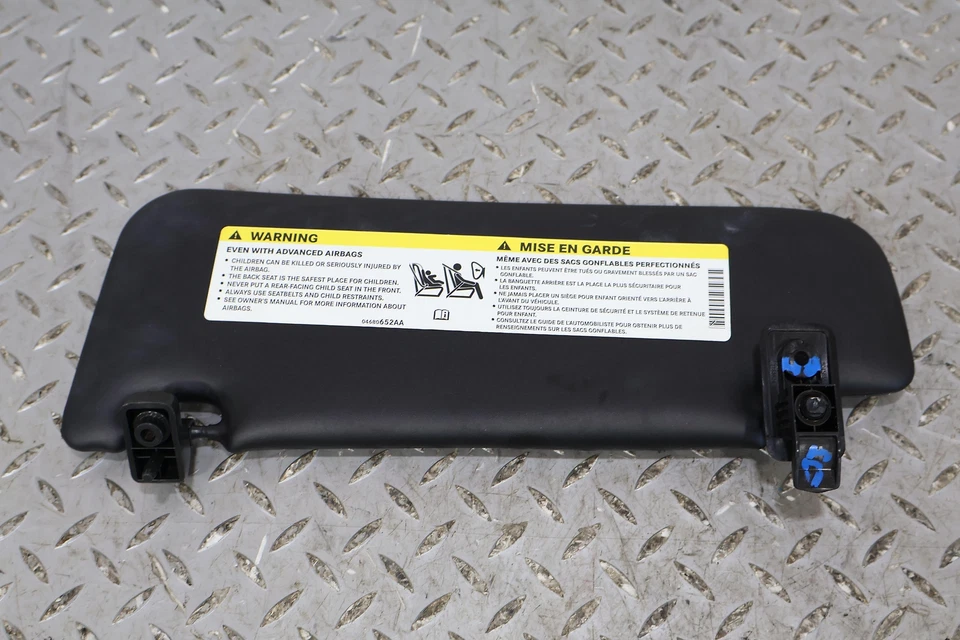 Par de parasoles interiores diestros y diestros Fiat 500 Abarth 12-17 (negro XX) montaje sólido Foto 2 de 4