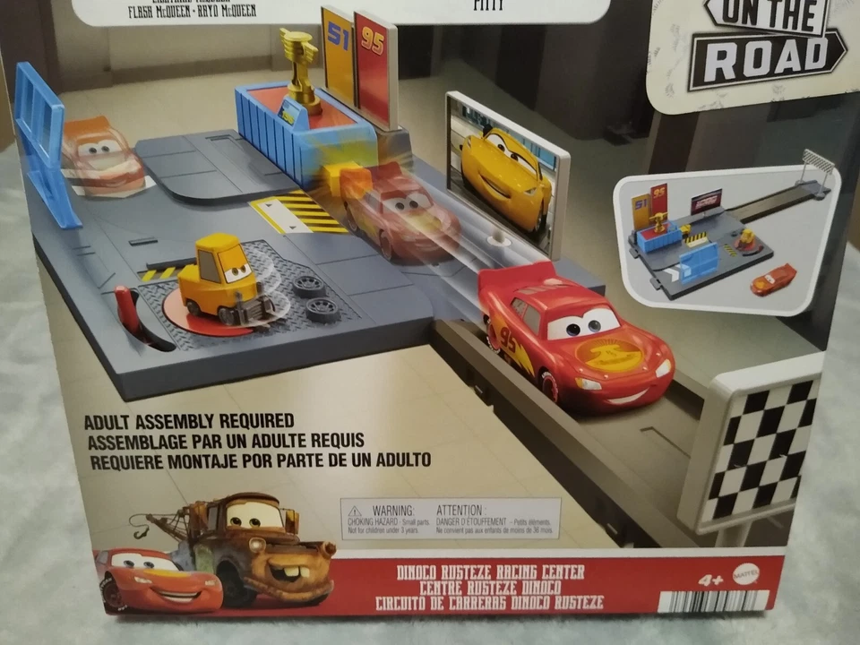 Disney Pixar Cars ⭐ On The Road ⭐ Playset Lightning + Pitty Cars Mattel ~NEW - Image 3 of 4