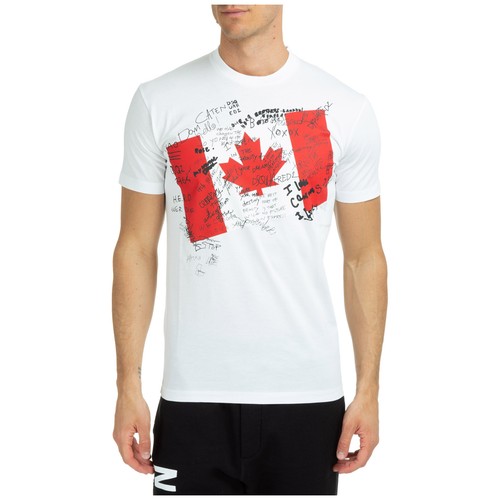 Dsquared2 t-shirt men doodle flag 