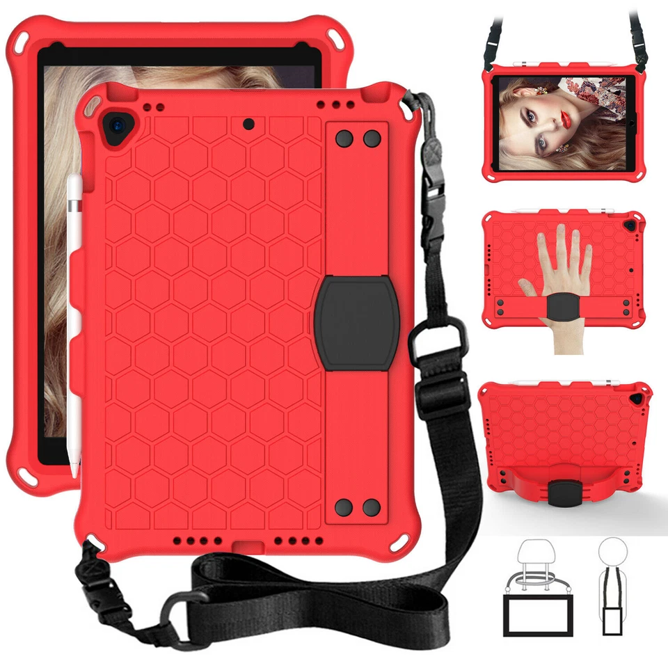 Strap Cover Shockproof Rubber Case for iPad 9th 8 7 5 6th Mini 2021 Air 4 Pro 11 - Image 3 of 4