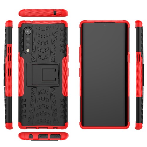 For LG Velvet 5G Case Caseswill Hybrid Shockproof Kickstand Protective Cover - Photo 3 sur 16
