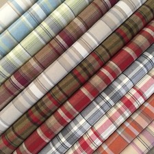Tartan Plaid Check Checked Balmoral Wool Effect Upholstery Curtain Fabrics