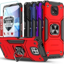 For Motorola Moto G Power 2021 Case Phone Cover Shockproof + Tempered Glass