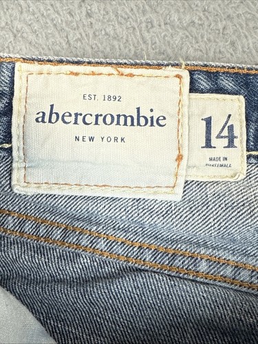 Big Kids Abercrombie Baxter Low Rise Slim Straight Leg Jeans Size 14 Distressed - Picture 11 of 19