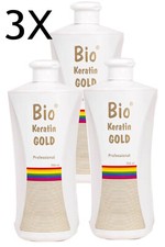 3x Bio Keratin Gold Brazilian Hair Straightener 700 ML Hair Accessories, Barber