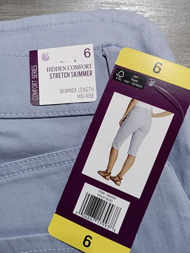 Gloria Vanderbilt Capri Adult Womens Size 6 Purple/Blue Hidden Comfort Skimmer - Picture 6 of 6