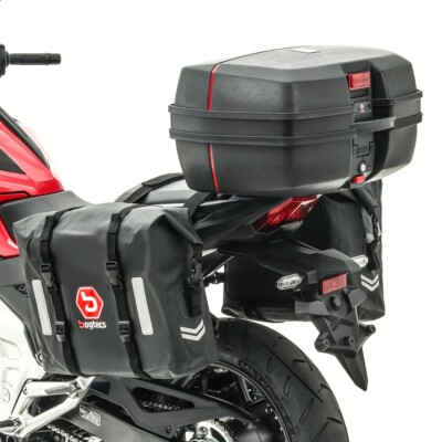 Set Motorrad Satteltaschen WP8 + Topcase TP8 45L Bagtecs wasserdicht