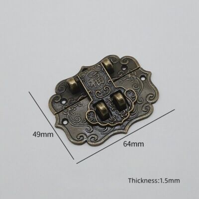 5Pcs Vintage Wooden Case Jewelry Box 49x64mm Clasp Hasp Latch 