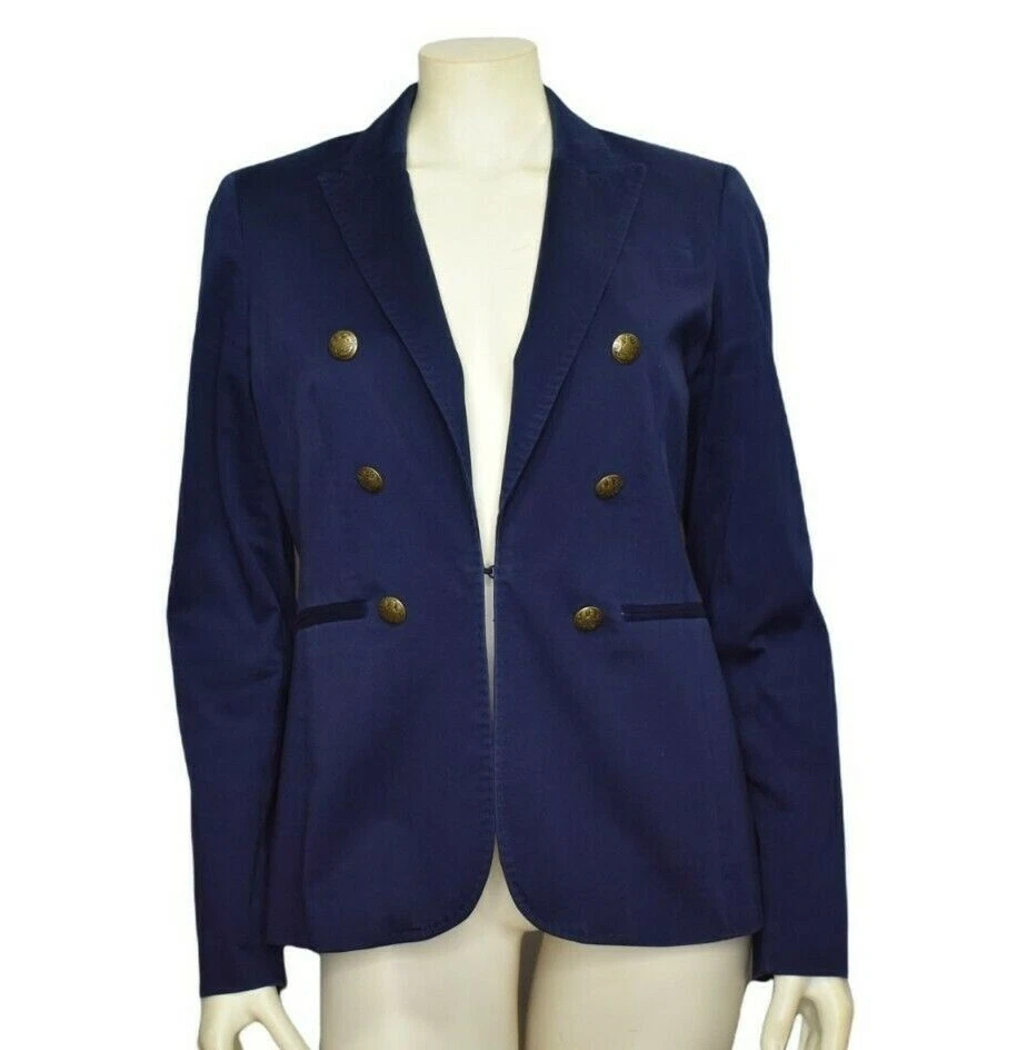 Banana Republic Cotton Blend Navy Blazer sz 6