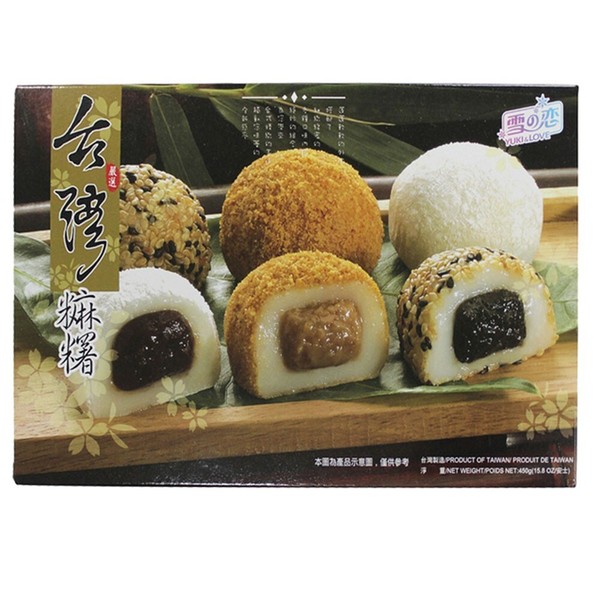 450G Mix Box Yuki & Love Erdnuss, Sesam, Rote Bohnen Mochi ReisküChlein 15 StüC-image