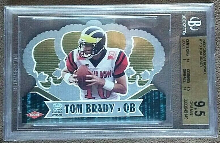 2000 Pacific Crown Royale Tom Brady Die Cut Rookie Card #110 ~ BGS