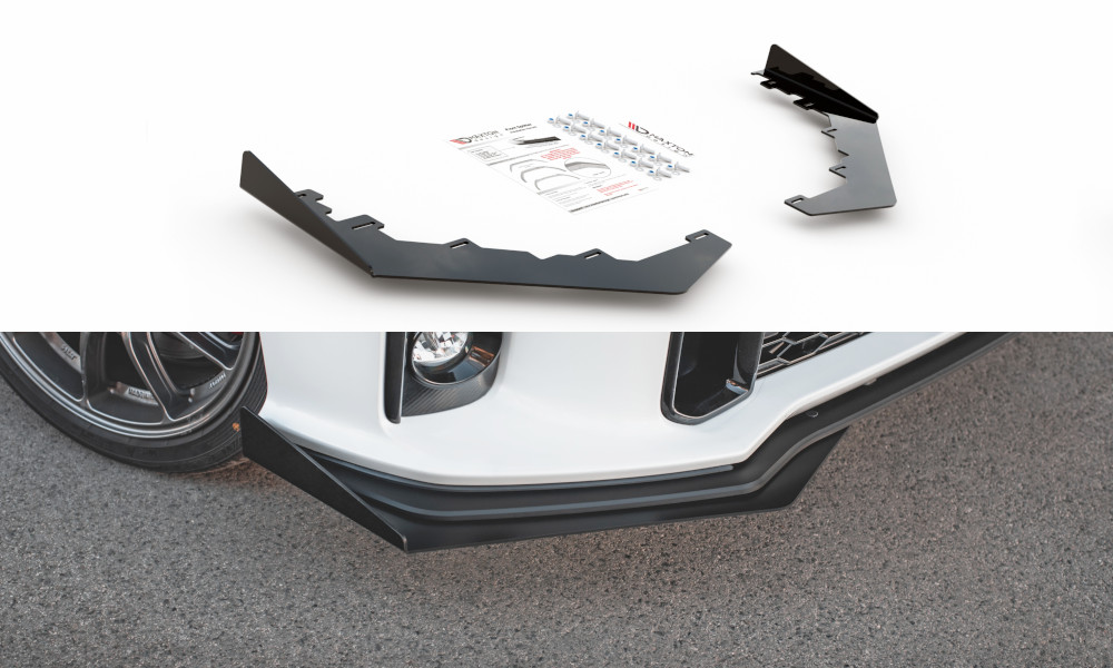 Flaps Toyota GR Yaris Mk4 Maxton arrière noir brillant design sportif