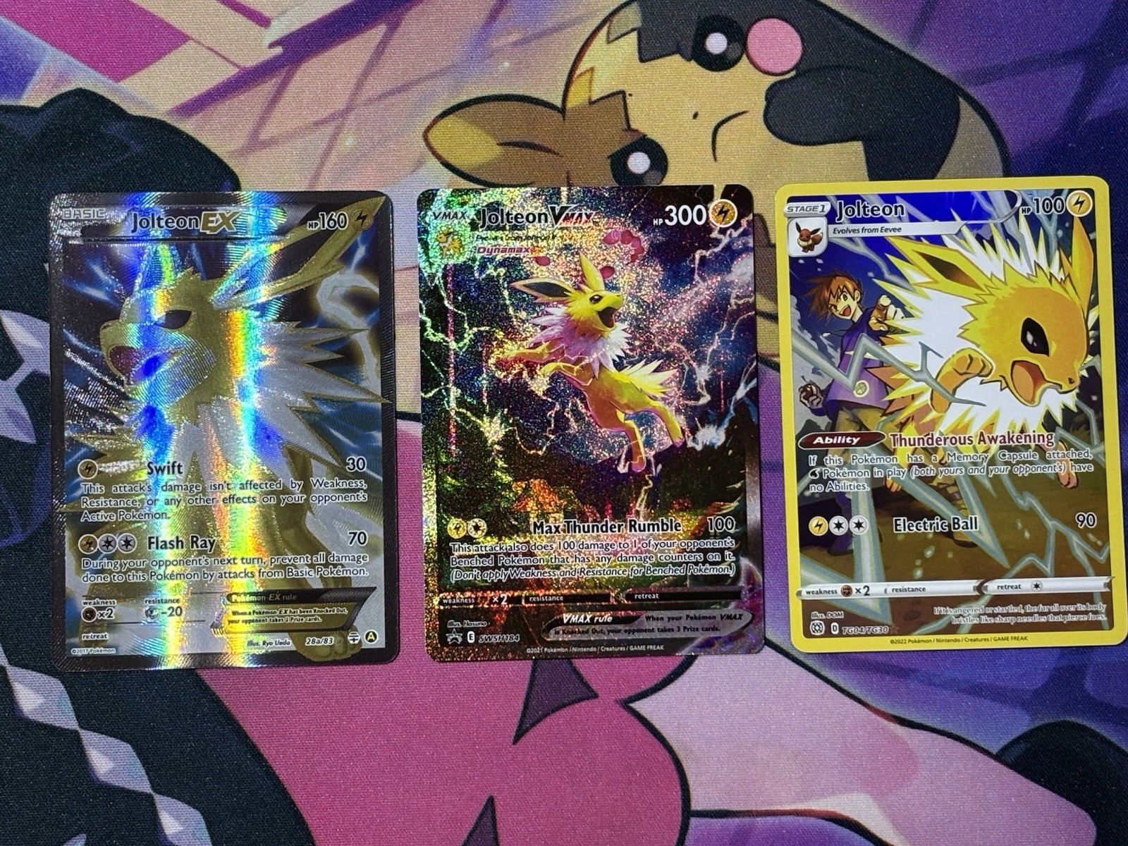 Jolteon EX 28a/83, SWSH 184 PROMO, TG04/TG30 Pokemon Card Lot NEAR MINT