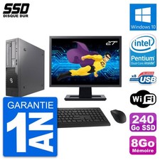 PC Fujitsu E500 E85+ DT Ecran 27" Intel G630 RAM 8Go SSD 240Go Windows 10 Wifi