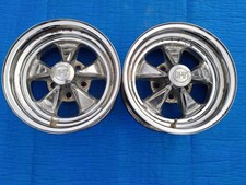 Cragar Ss-style Wheels E-t Diamond Spokes 14x7 Pair Uni-lug 1974