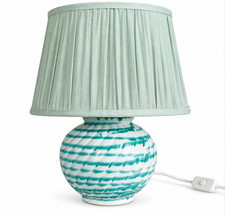 Gmundner Keramik Tischlampe &bdquo;Gr&uuml;ngeflammt&ldquo; Vintage 1950er Landhausstil