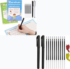 Grooved Cursive Handwriting Workbook,Reusable Magic Grooved Writing Practice wit