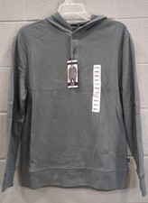 NEW Gap Men's Relaxed Fit Super Soft Waffle Henley Hoodie Grey Size Small S3